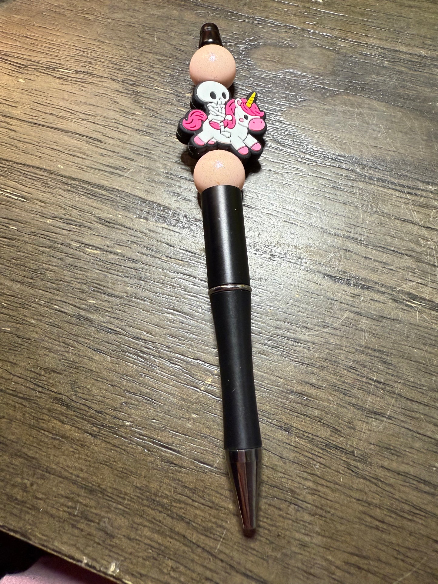 Skull and unicorn silicone pen